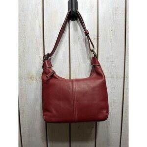 Coach Vintage Red Leather Legacy Sling Hobo Bag 9566 Y2K Shoulder Bag